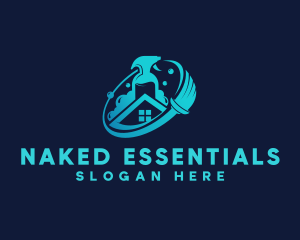 Housekeeping Cleaner Wash logo design