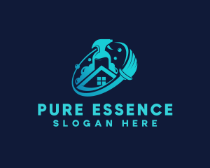 Housekeeping Cleaner Wash logo design