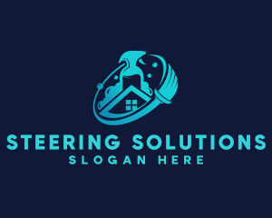 Housekeeping Cleaner Wash logo design