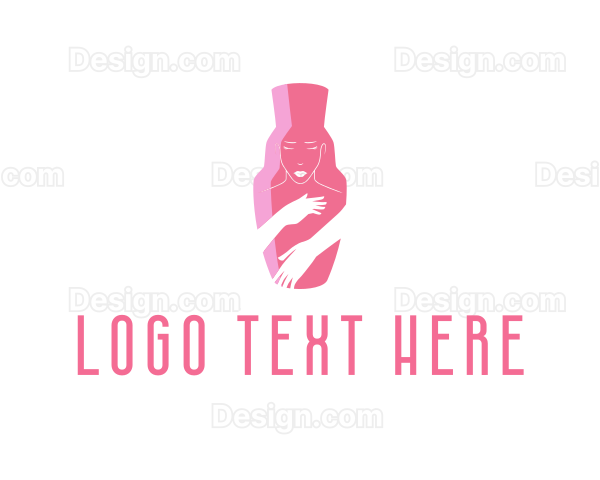 Pink Beauty Face Logo