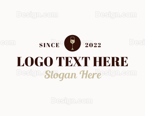 Liquor Wine Glass Logo