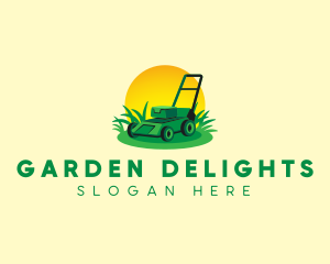 Lawn Mower Landscaping logo design