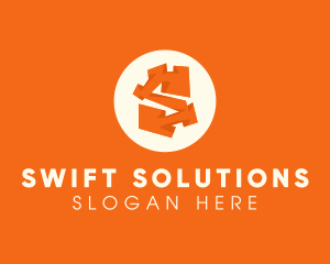 Abstract Orange Letter S logo design