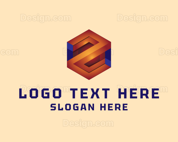 3D Business Hexagon Logo