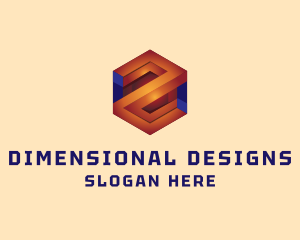 3D Business Hexagon  logo design