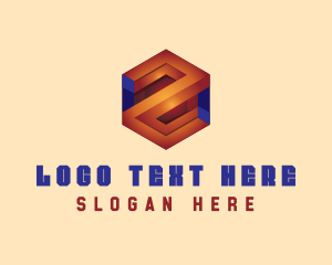 3D Business Hexagon  logo