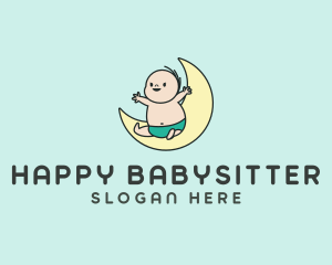 Happy Baby Moon logo design