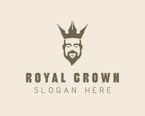 Pen Nib Crown King logo design