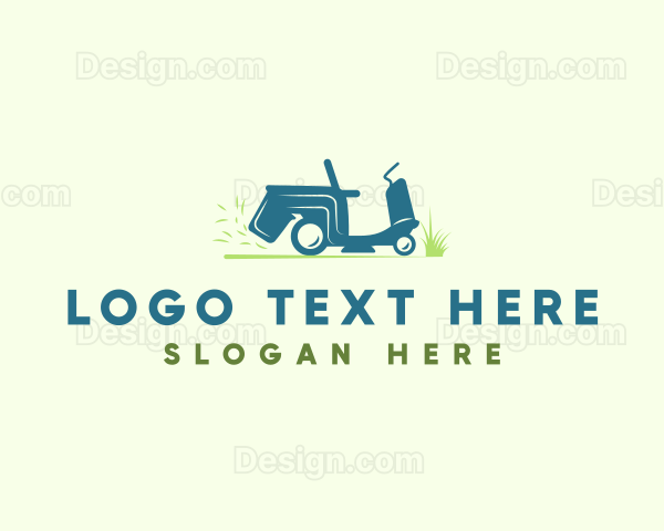 Grass Lawn Mower Logo