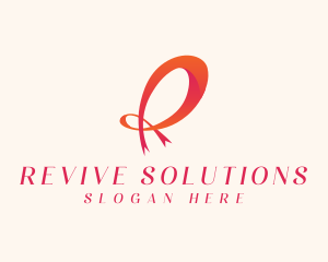 Ribbon Boutique Letter R logo design