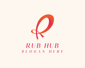 Ribbon Boutique Letter R logo design