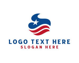 Abstract American Flag  logo