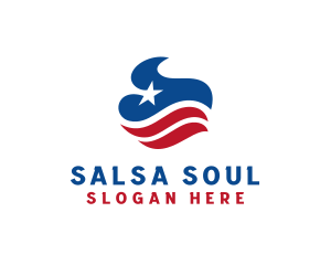 Abstract American Flag  logo