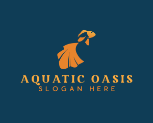 Aquatic Gold Fish logo design