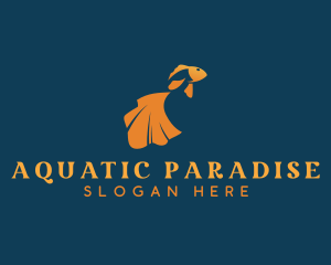 Aquatic Gold Fish logo design