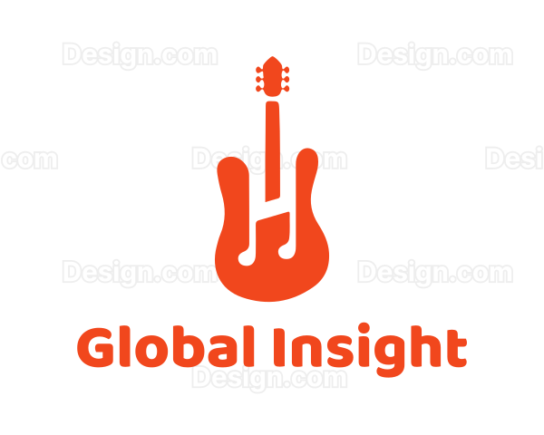 Red Guitar Note Logo