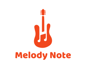 Red Guitar Note logo