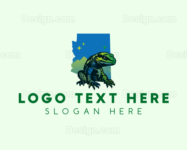 Arizona Gila Monster Lizard Logo