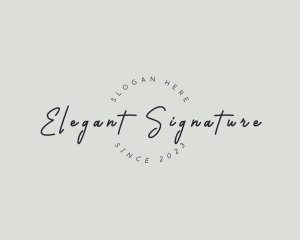 Handwritten Elegant Business logo design