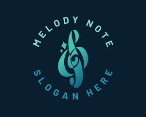 Gradient Music Note logo