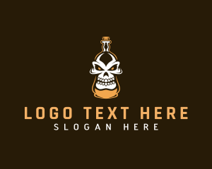 Scary Skull Bottle logo