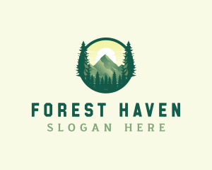 Adventure Forest Mountain logo design