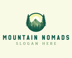 Adventure Forest Mountain logo design