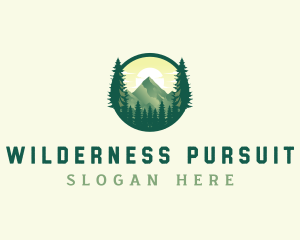 Adventure Forest Mountain logo design