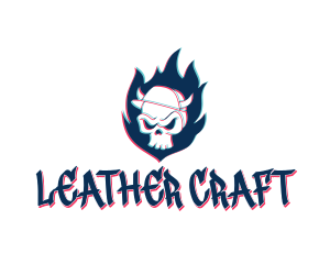 Skull Cap Horns logo design