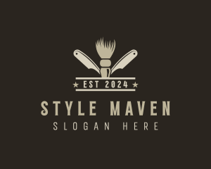 Hair Styling Barbering logo design