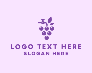 Faucet Grape Juice logo design