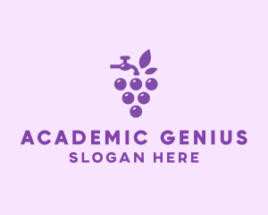 Faucet Grape Juice logo design