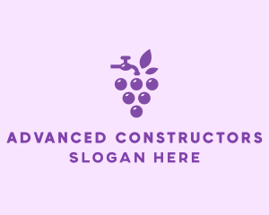 Faucet Grape Juice logo design