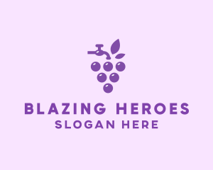 Faucet Grape Juice logo design