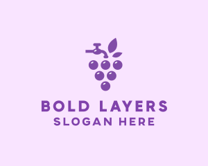 Faucet Grape Juice logo design