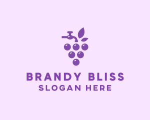 Faucet Grape Juice logo design