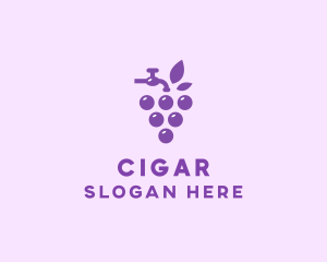 Faucet Grape Juice logo design