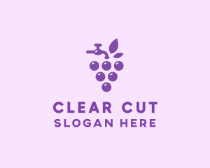 Faucet Grape Juice logo design