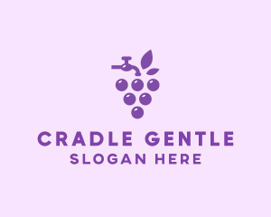 Faucet Grape Juice logo design