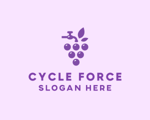 Faucet Grape Juice logo design