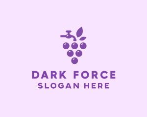 Faucet Grape Juice logo design