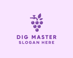 Faucet Grape Juice logo design