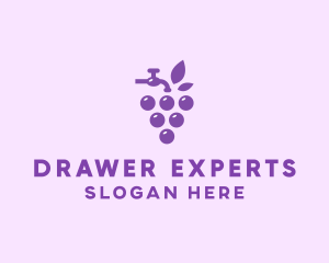 Faucet Grape Juice logo design