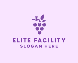 Faucet Grape Juice logo design