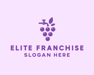 Faucet Grape Juice logo design