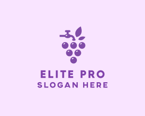 Faucet Grape Juice logo design