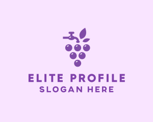 Faucet Grape Juice logo design