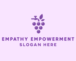 Faucet Grape Juice logo design