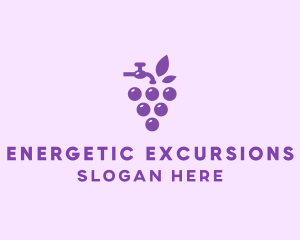 Faucet Grape Juice logo design