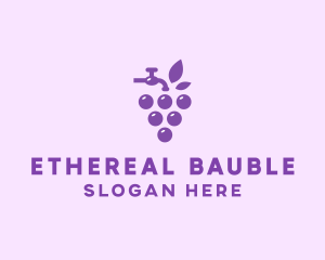 Faucet Grape Juice logo design